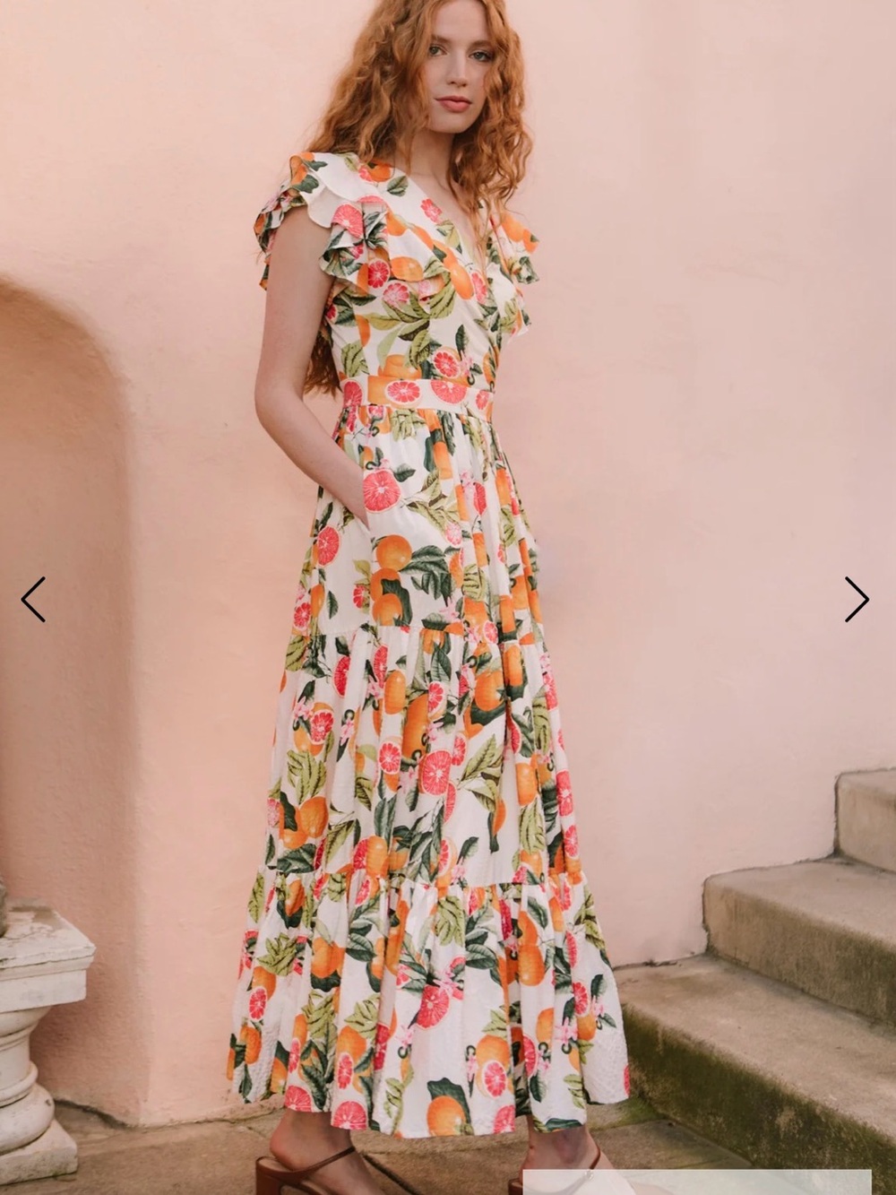Ivy City Co Trixie Dress in Citrus Maxi Dress SZ 10 NWT